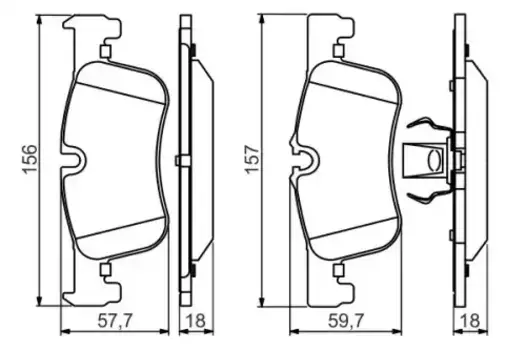 Тормозные колодки дисковые передняя ось BOSCH 0 986 494 561