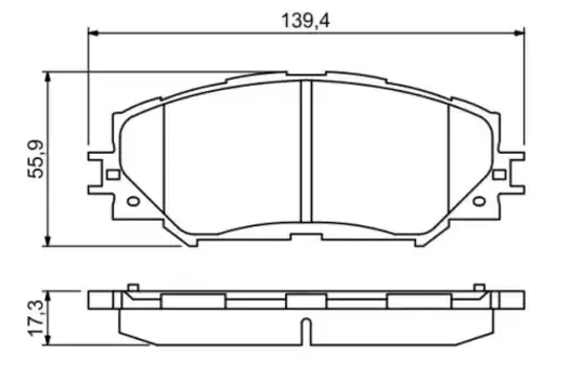 Тормозные колодки дисковые передняя ось BOSCH 0 986 494 240