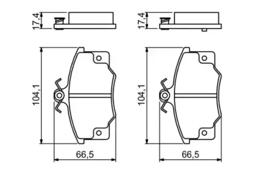 Тормозные колодки дисковые передняя ось BOSCH 0 986 468 380