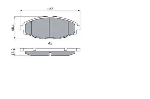 Тормозные колодки дисковые передняя ось BOSCH 0 986 424 512
