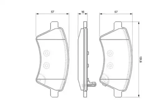 Тормозные колодки дисковые передняя ось BOSCH 0 986 494 129
