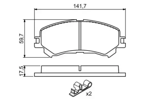 Тормозные колодки дисковые передняя ось BOSCH 0 986 494 720