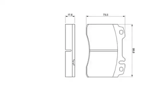 Тормозные колодки дисковые передняя ось BOSCH 0 986 460 966