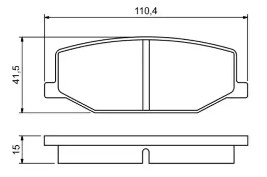 Тормозные колодки дисковые передняя ось BOSCH 0 986 460 935