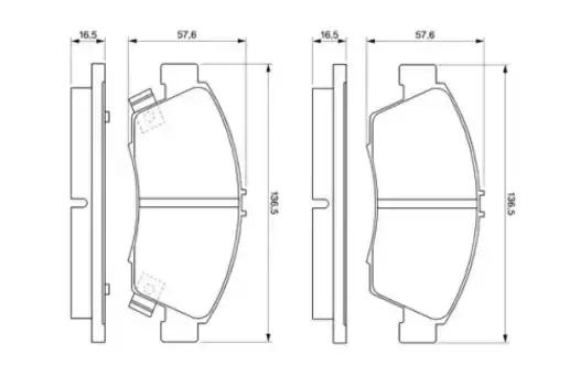 Тормозные колодки дисковые передняя ось BOSCH 0 986 461 759