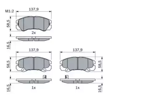 Тормозные колодки дисковые передняя ось BOSCH 0 986 424 760