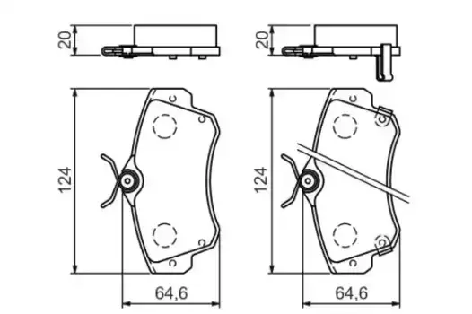Тормозные колодки дисковые передняя ось BOSCH 0 986 494 029