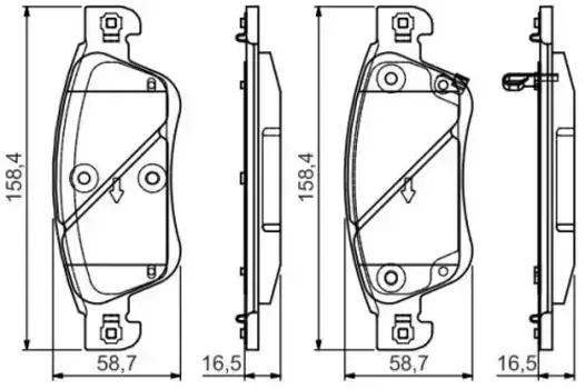 Тормозные колодки дисковые передняя ось BOSCH 0 986 495 134