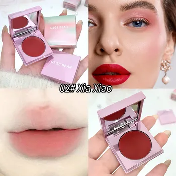 Gege bear Lip Mud Blush Eyeshadow Multifunctional Cosmetics Slightly Tipsy Easy To Smudge Blush Palette