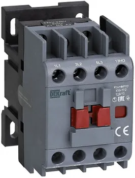 Контактор DEKraft 21910DEK 12А 230В_АС АС3_ АС4 1НО+1НЗ КМ-102