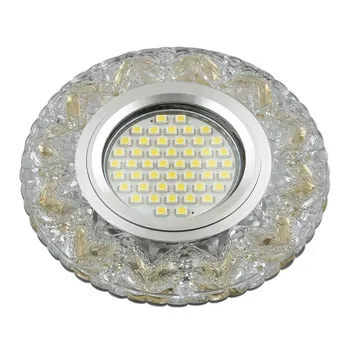 Встраиваемый светильник круглый со светодиодной подсветкой DLS-L146 GU5.3 GLASSY/GOLD Fametto Luciole