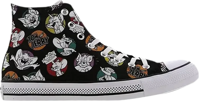 Кроссовки Converse Tom & Jerry x Chuck Taylor All Star High Black, черный
