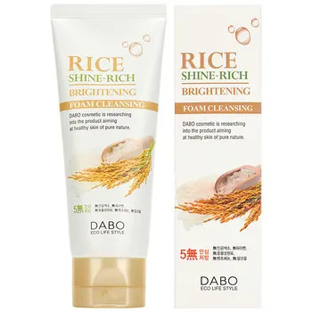 DABO Пенка для умывания очищающая с экстрактом риса Rice Shine-Rich Brightening Foam Cleansing