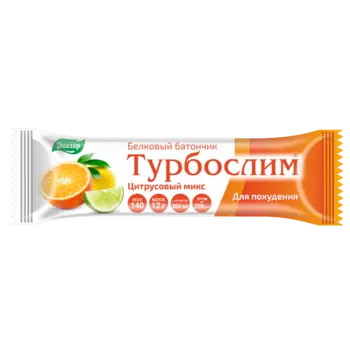 Турбослим батончик "цитрусовый микс" для контроля веса (белковый), 50 г, Эвалар