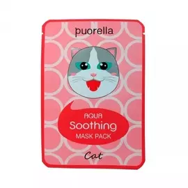 Успокаивающая маска для лица «Кошка», Puorella Aqua
