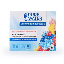 Стиральный порошок для цветного белья, 800 гр, PURE WATER