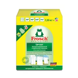 Стиральный порошок с отбеливателем, цитрус, 1.35 кг, Frosch