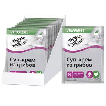 Суп-крем из грибов Худеем за неделю, 20 шт по 20 г, ЛЕОВИТ
