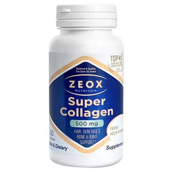 Супер коллаген (Super Collagen), капсулы, 60 шт, Zeox Nutrition