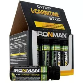 Супер L-Карнитин 2700 Лимон-Лайм, 12 флак. х 60 мл, IRONMAN