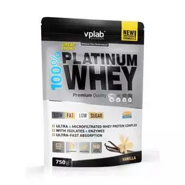 Сывороточный протеин 100% Platinum Whey, вкус «Ваниль», 750 гр, VPLab