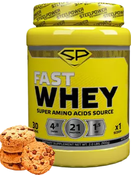 Сывороточный протеин FAST WHEY, 900 гр, вкус «Молочное печенье», STEELPOWER