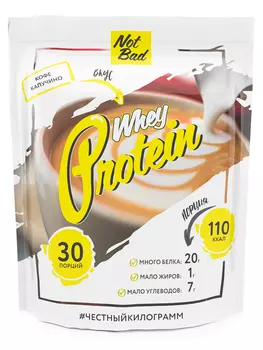 Сывороточный протеин Whey Protein, 58% белка, вкус Кофе капучино, 1 кг, NotBad