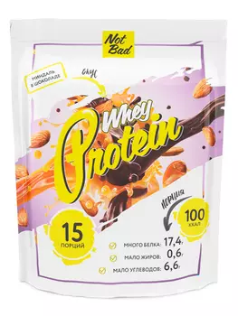 Сывороточный протеин Whey Protein, 58% белка,вкус Миндаль в шоколаде, 450 г, NotBad