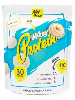 Сывороточный протеин Whey Protein, 58% белка, вкус Рафаэлло, 1 кг, NotBad