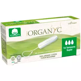 Тампоны Супер, без аппликатора, 16 шт, Organyc