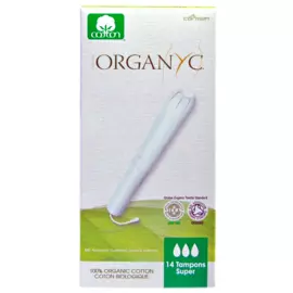 Тампоны Супер, с аппликатором, 14 шт, Organyc