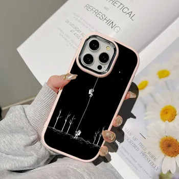 Чехлы для телефонов Ae97 Space Moon Astronaut Black art для Samsung A13 A32 A53 A54 S24 FE S23 Ultra Infinix Hot 40i Huawei с металлической защитной задней крышкой для камеры Samsung A02