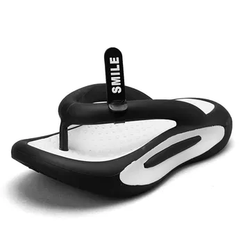 Fashion Summer beach sandals slippers men s non-slip soft sole flat with men s and women s indoor and outdoor fashion casual flip-flops 36-37