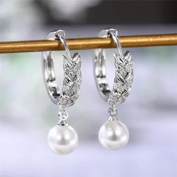 BELLA BOX модные роскошные женские висячие серьги с искусственным жемчугом, новый дизайн, свадебные аксессуары, модные украшения для женщин
