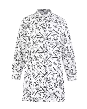 Белая рубашка с принтом "визитки" MM6 Maison Margiela детская