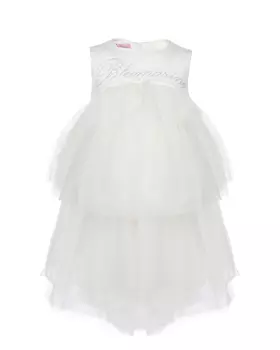 Белое платье с пышной юбкой Miss Blumarine