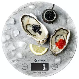 весы кухонные VITEK Loft Professional VT-7999 до 10кг стекло