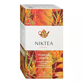 Чайный напиток Niktea Ройбуш Оранж с ароматом апельсина 25 пакетиков