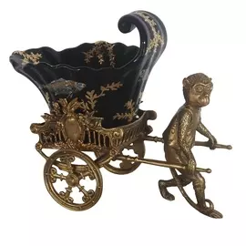 Чаша с обезьяной Glasar 25x14x23см