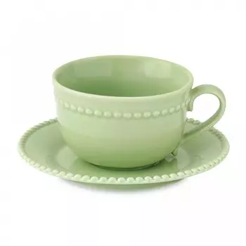 Чашка с блюдцем Easy life Tiffany зеленый 0,25 л