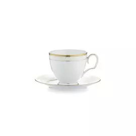 Чашка с блюдцем Noritake Хэмпшир золотой кант 250 мл