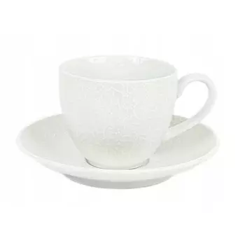 Чашка с блюдцем Porcelana Bogucice Zina White 0,3 л 16 см