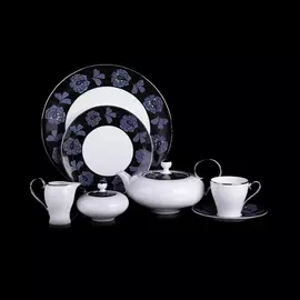 Чайный сервиз Hankook/Prouna Блэк Палас с кристаллами Swarovski 22 предмета