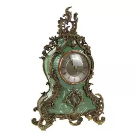 Часы каминные Glasar фарфоровые с бронзой 23x11x38см