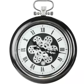 Часы настенные IsTime Gear черные 41х7х50 см