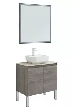 Мебель для ванной со столешницей Aquanet Nova Lite 75 дуб рошелье, 2 дверцы
