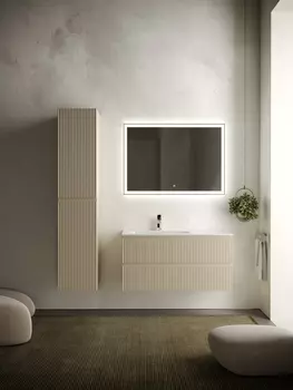 Мебель для ванной Sancos Snob R 100 SNR100LCE левая, 2 ящика, Beige Soft