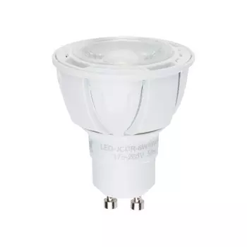 Лампа светодиодная диммируемая Форма JCDR GU10 6W 4000K (Белый свет) матовая Uniel Яркая LED-JCDR 6W/NW/GU10/FR/DIM PLP01WH картон (UL-00003988)