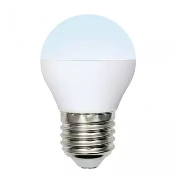 Лампа светодиодная шар E27 6W 4000K (Белый свет) Uniel Multibright LED-G45-6W/NW/E27/FR/MB PLM11WH картон (UL-00002378)