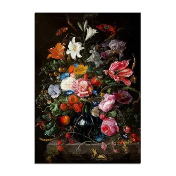 Boho Gallery Wall Prints Abstract Moody Flower Floral Botanical Картина на холсте Nordic Poster Minimalist Picture For Living Room 21x30cm No Framed